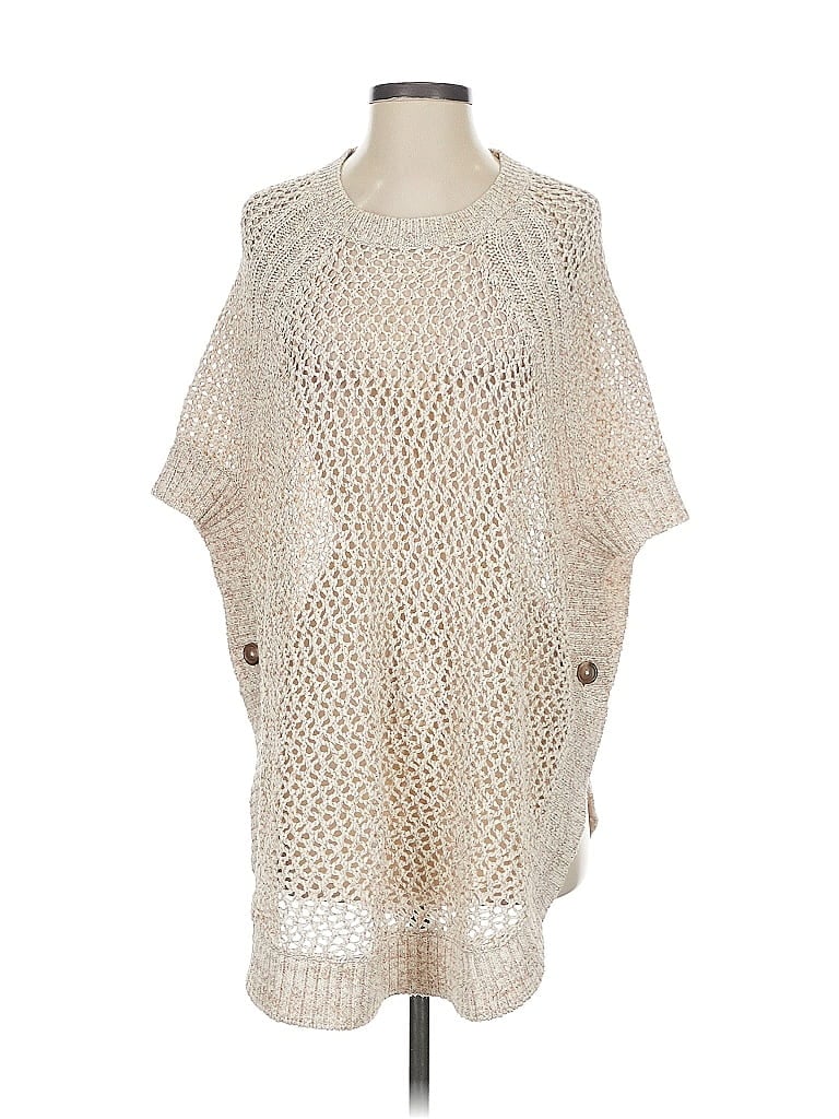 Pre-owned Talbots Poncho In White