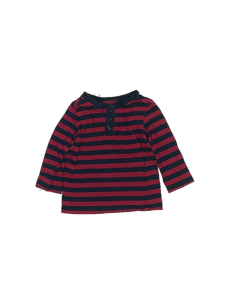 First Impressions 100% Cotton Red Long Sleeve Henley Size 6-9 mo - photo 1