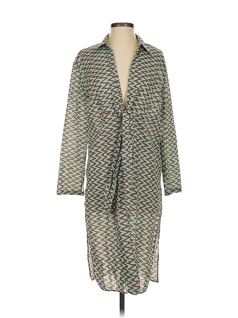 Pre-owned Zara Kimono In Green