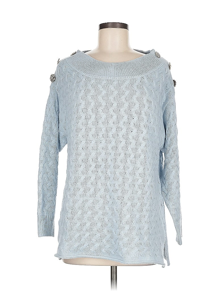 Caryn Vallone Blue Pullover Sweater Size M - photo 1