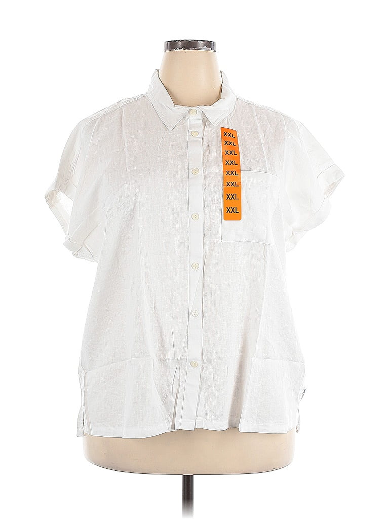 Orvis White Short Sleeve Button-Down Shirt Size XXL - photo 1