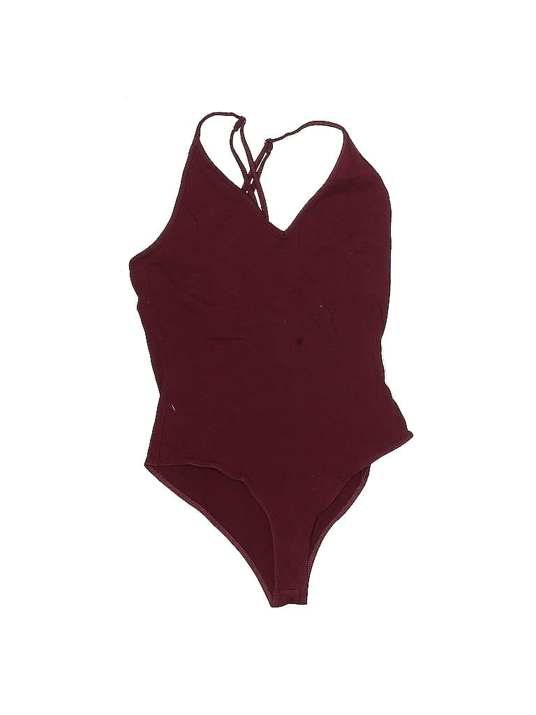 Pre-owned La Hearts Bodysuit In Burgundy
