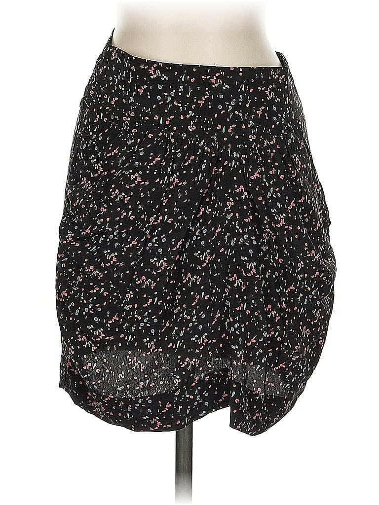 Pre-owned Myne Ashley Ann Silk Skirt In Black