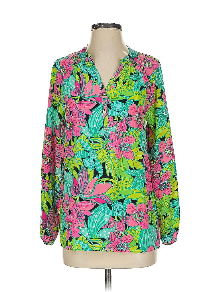Blouse Long Sleeve By Lilly Pulitzer In Multi-colored, Size: S main image 1