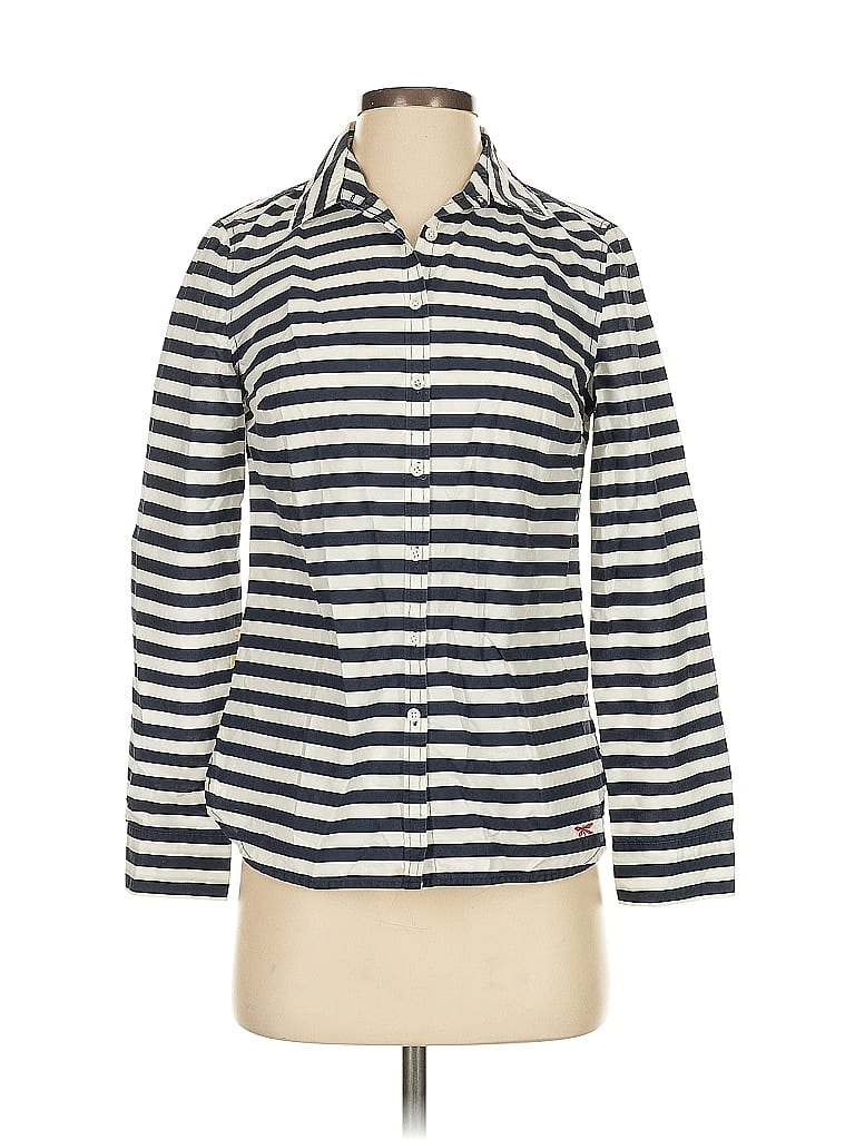 Pre-owned Talbots Long Sleeve Button Down Shirt In Blue