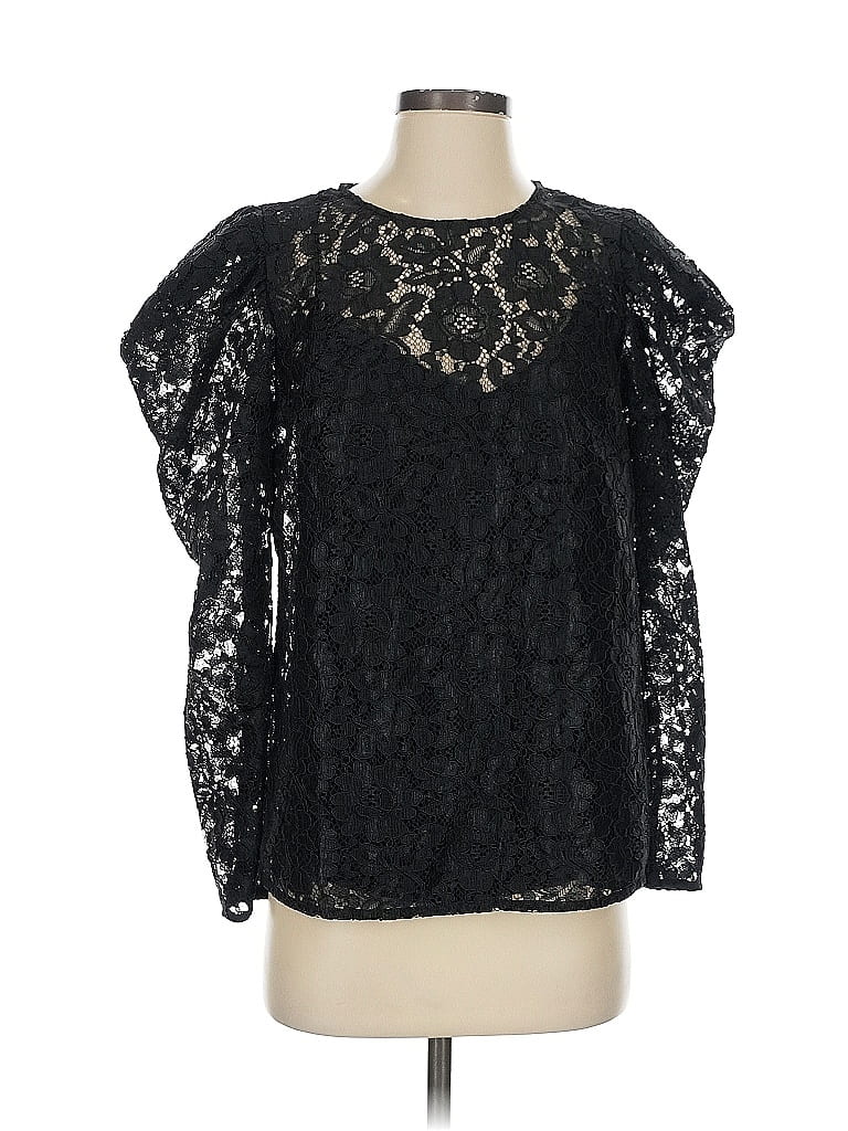 Pre-owned Express 3/4 Sleeve Blouse In Black
