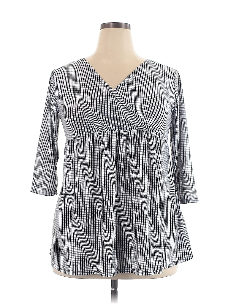Flirty Pink Checkered-gingham Gray Black Casual Dress Size 2X - photo 1