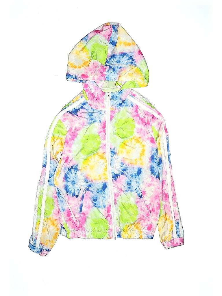 Girls 100% Polyester Tie-dye White Raincoat Size 14 (big kids) - photo 1