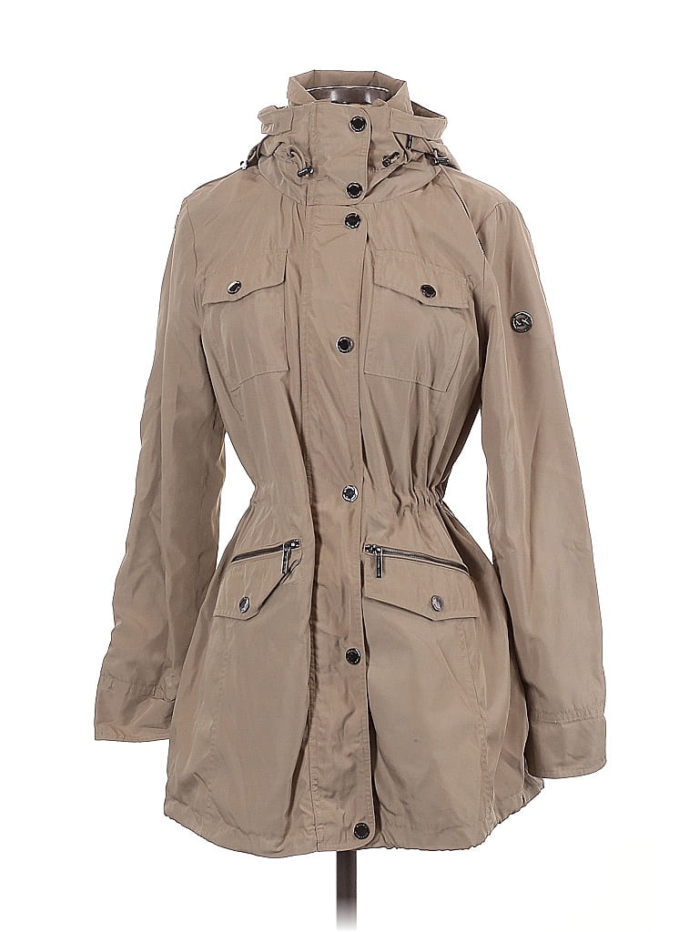 MICHAEL Michael Kors 100% Polyester Tan Raincoat Size S - photo 1