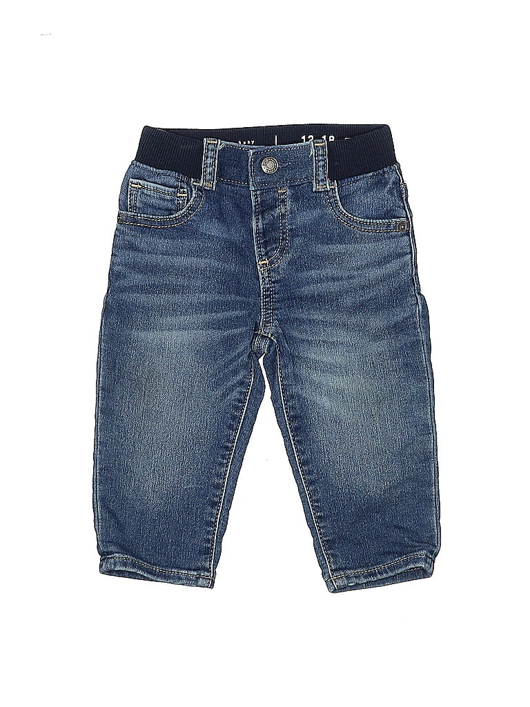 Baby Gap Solid Blue Jeans Size 12-18 mo - photo 1