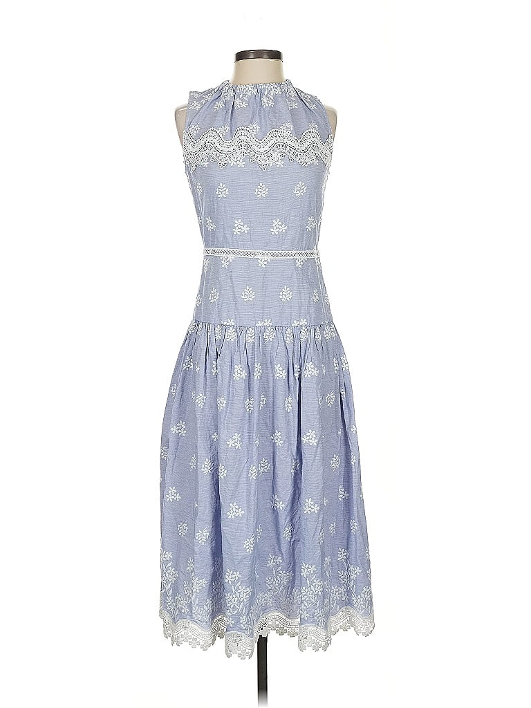 ML Monique Lhuillier Blue Casual Dress Size 4 - photo 1