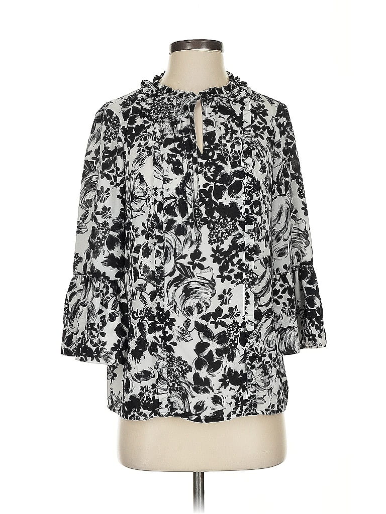 Pre-owned Karl Lagerfeld 3/4 Sleeve Blouse In Silver