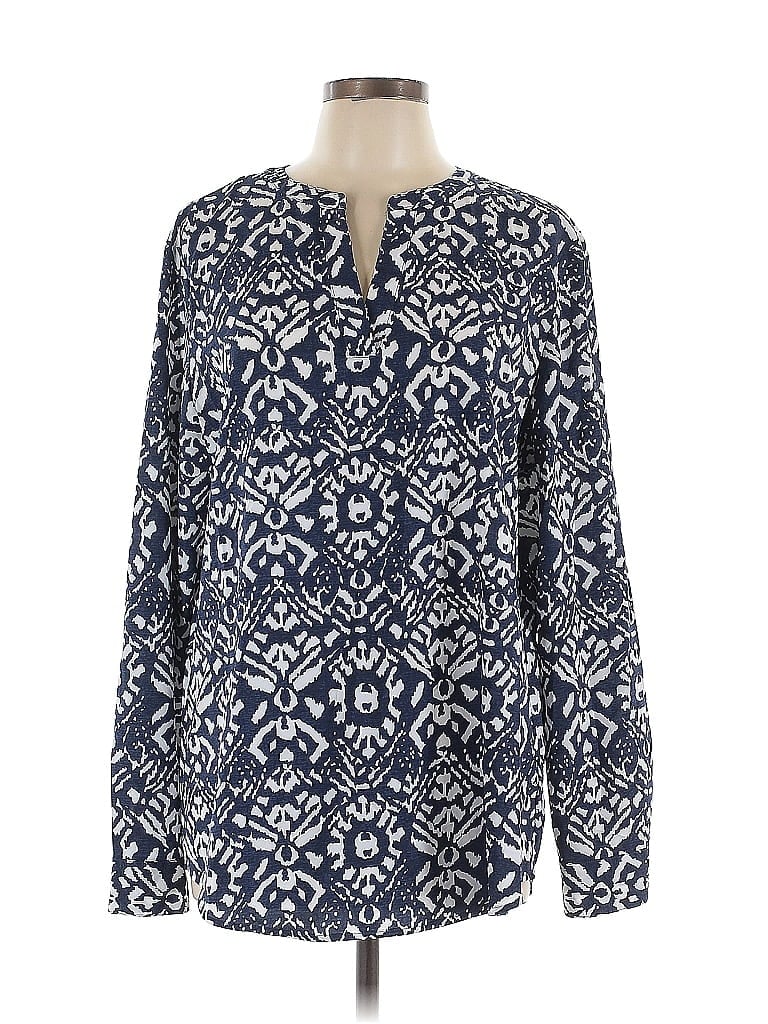 Pre-owned Polo Ralph Lauren Long Sleeve Blouse In Blue