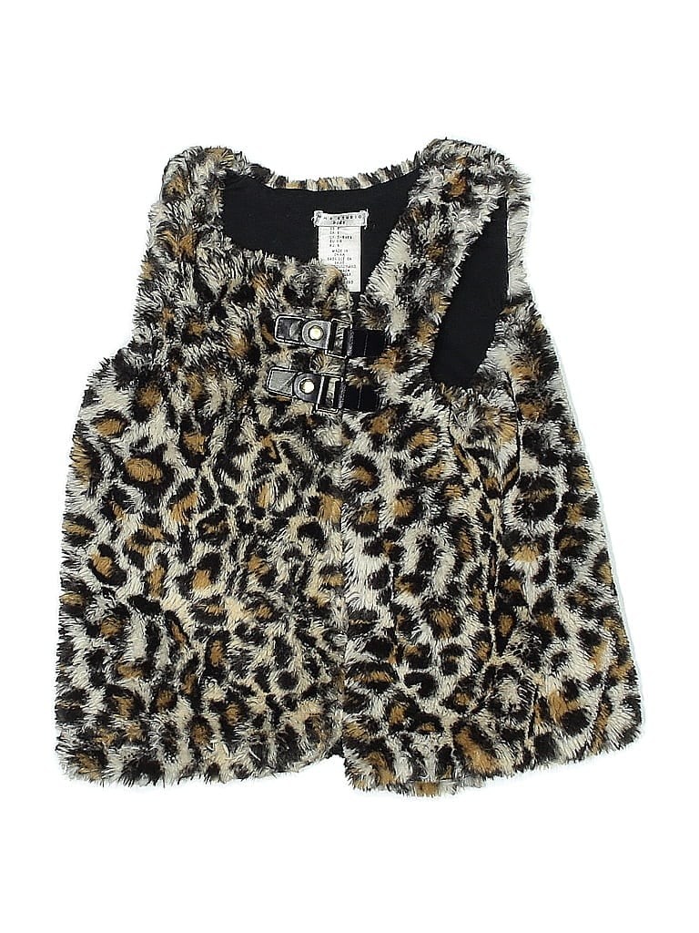 Click to view more detailed imagery on our partner's website Pre-owned Max Studio Kids' Faux Fur Vest In Gold