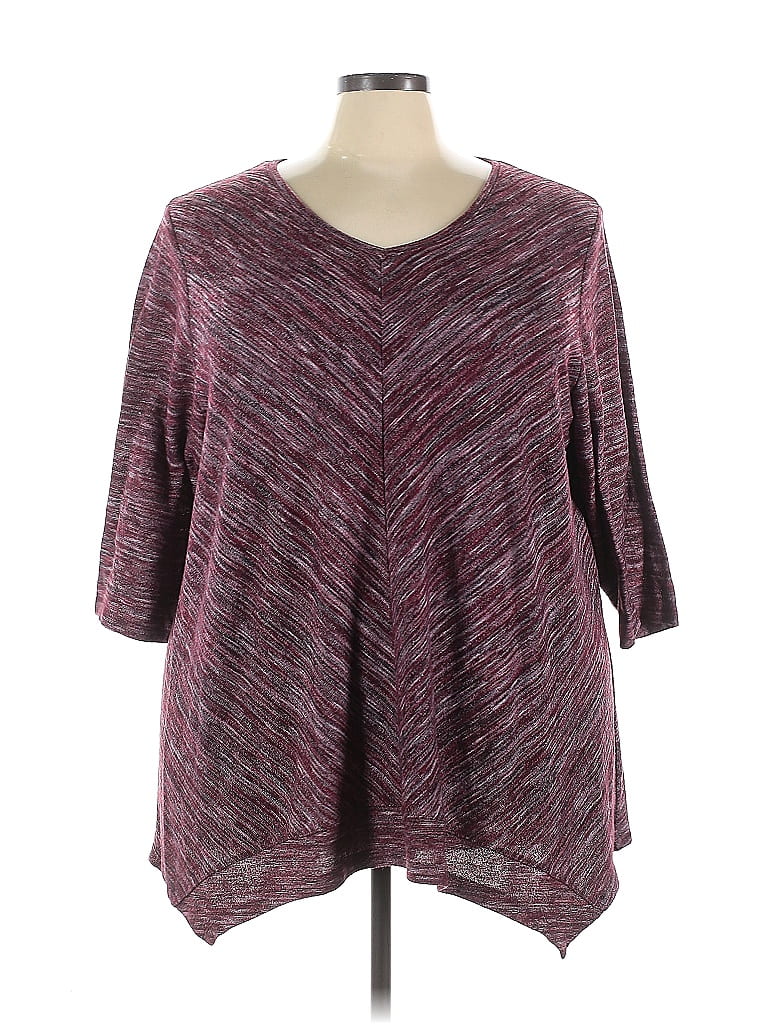 Catherines Burgundy Casual Dress Size 3X - photo 1