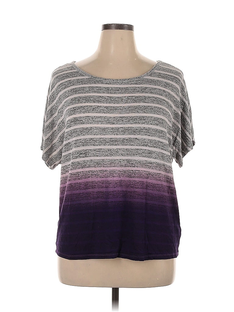 Pre-owned Unbranded Short Sleeve T-shirt In Purple