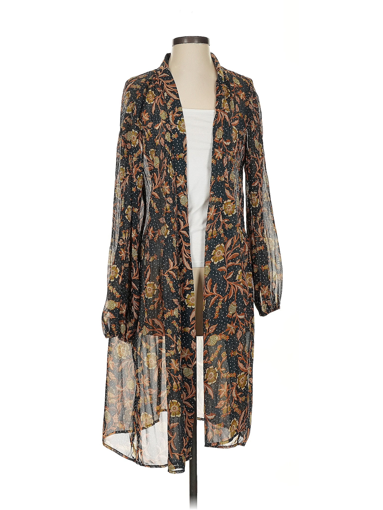 DR2 100% Polyester Brown Kimono Size XS