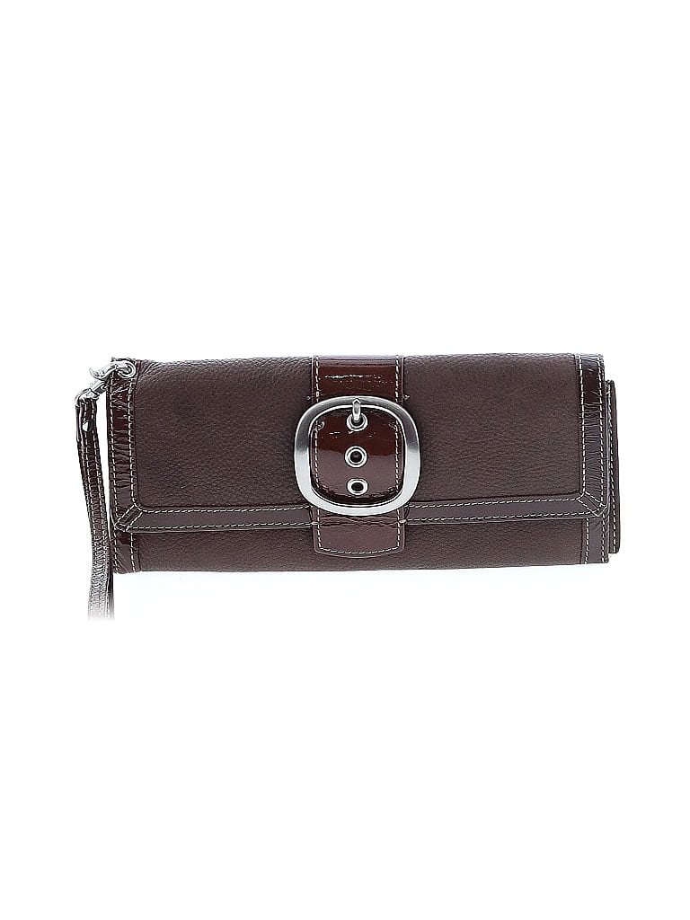 Fossil 100% Leather Brown Leather Wristlet One size - photo 1