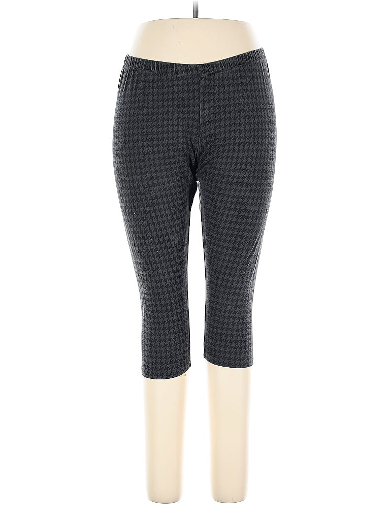 Newport News Houndstooth Gray Active Pants Size 1X - photo 1