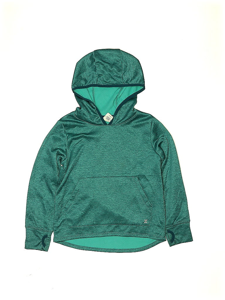 Pre-owned Xersion Kids' Pullover Hoodie In Green