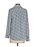 H&M 100% Polyester Paisley Blue Long Sleeve Blouse Size 2 - photo 2