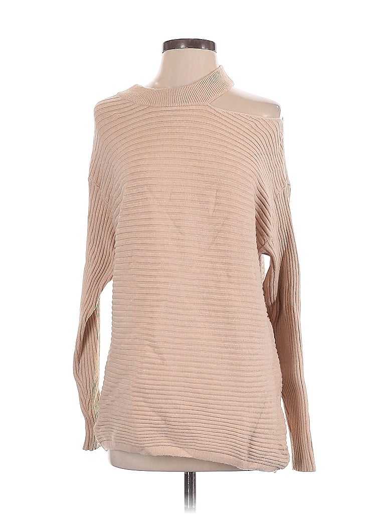 Pre-owned Kirundo Long Sleeve Top Tan Turtleneck Tops In Brown