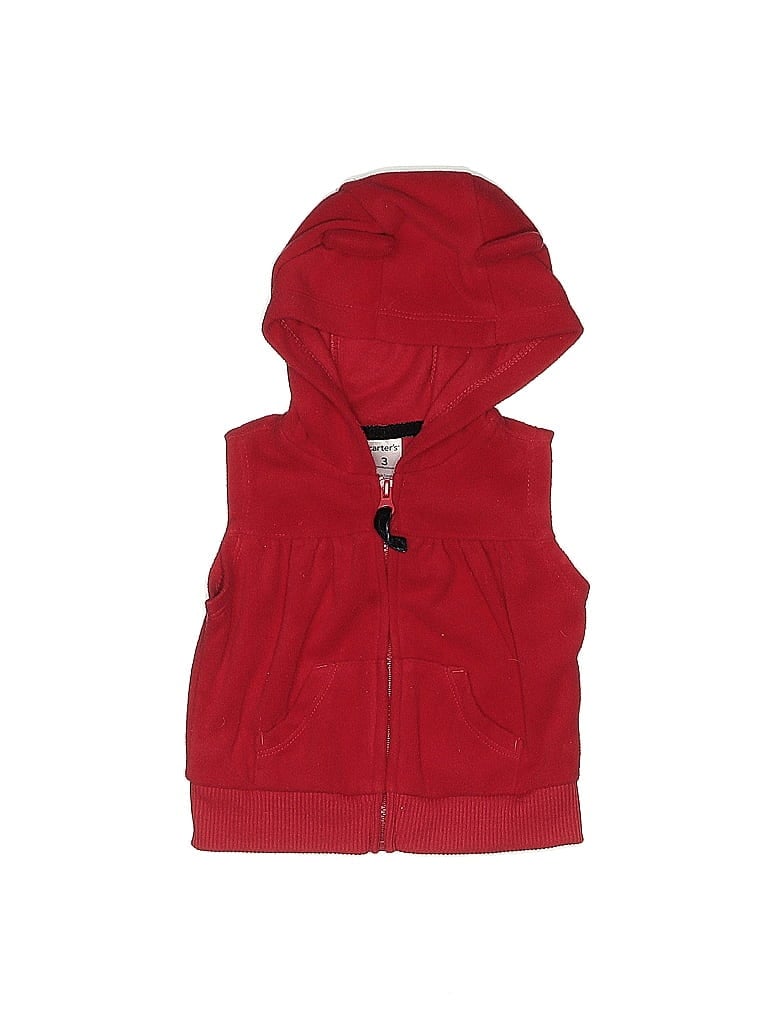Pre-owned Carter's Babies' Zip Up Hoodie In Red