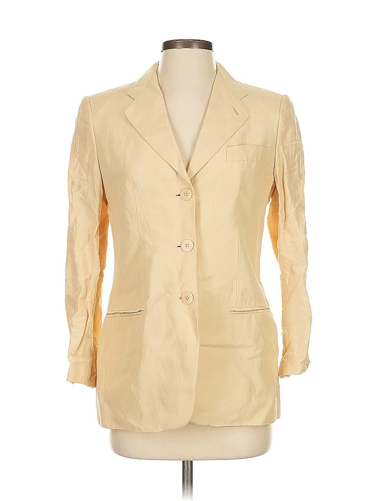 Giorgio Armani 100% Cupro Ivory Blazer Size EU (IT) 40 / US 4 - photo 1