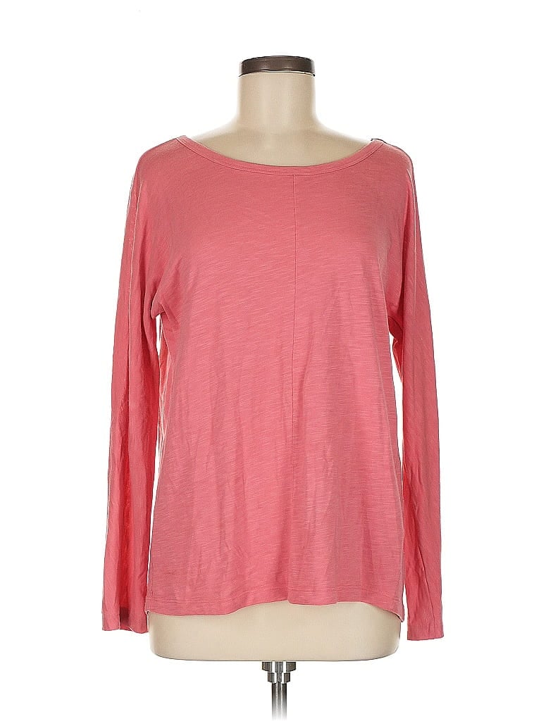 Pre-owned Clu Long Sleeve Top Pink Boatneck Tops