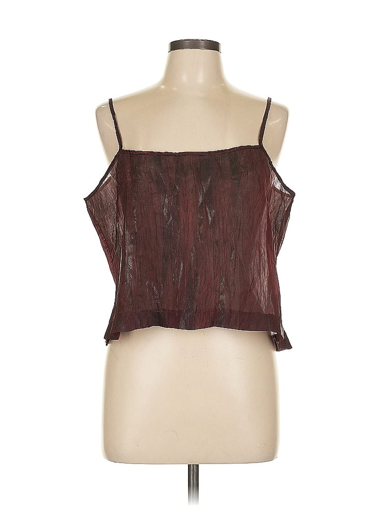 Bandolera 100% Viscose Burgundy Sleeveless Blouse Size EU 42 / US 12 - photo 1