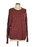 Pink Rose 100% Acrylic Tweed Burgundy Pullover Sweater Size L - photo 1