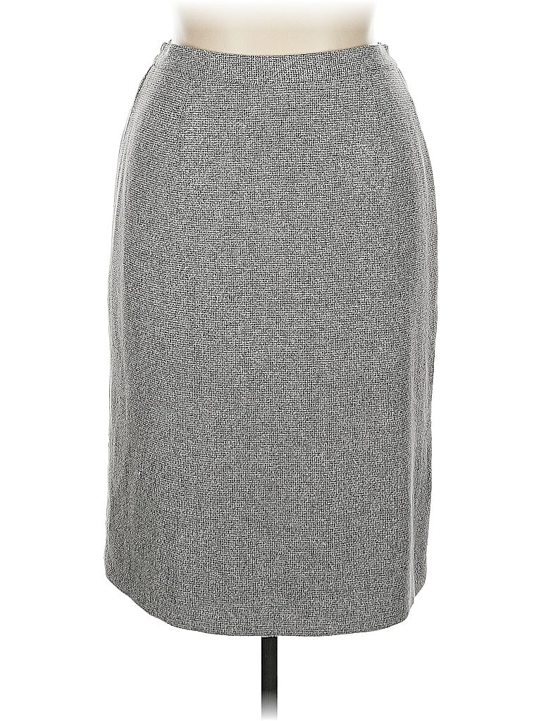 Sag Harbor Chevron-herringbone Gray Formal Skirt Size 14 - photo 1