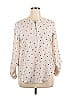 Ann Taylor Factory 100% Polyester Ivory 3/4 Sleeve Blouse Size L - photo 1