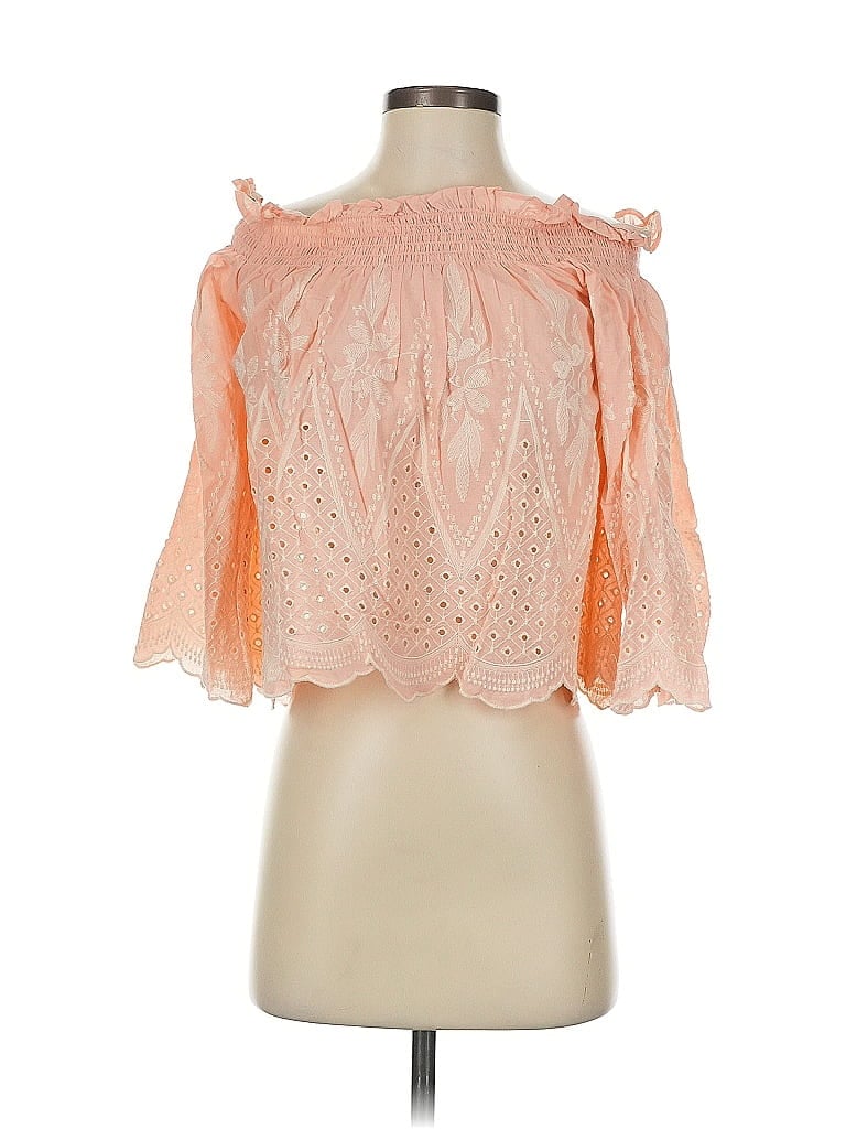 Pre-owned Derek Heart 3/4 Sleeve Blouse In Orange