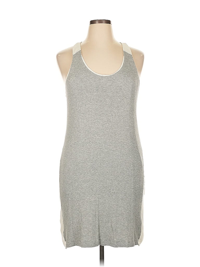 Lou & Grey Solid Gray Casual Dress Size XL - photo 1