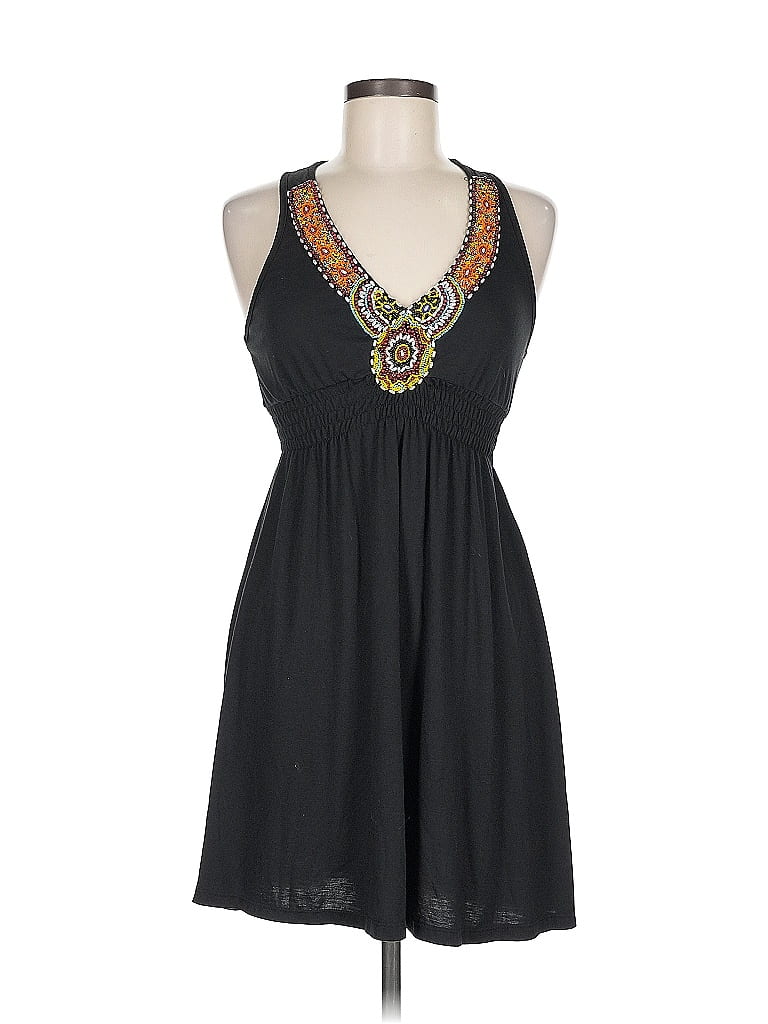 American Rag Paisley Black Casual Dress Size M - photo 1