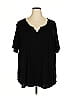 Terra & Sky Black Short Sleeve Henley Size 4X - photo 1