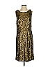 BCBGMAXAZRIA 100% Polyester Metallic Gold Cocktail Dress Size L - photo 1