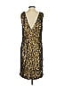 BCBGMAXAZRIA 100% Polyester Metallic Gold Cocktail Dress Size L - photo 2