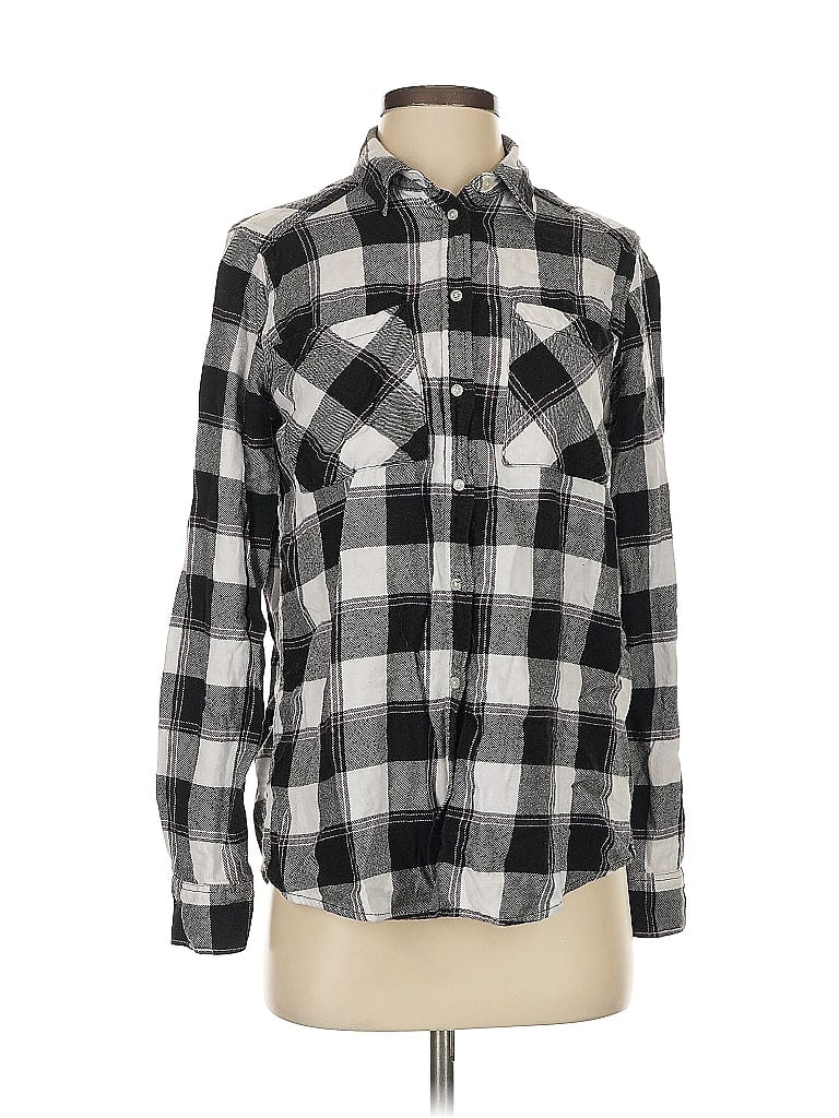 Pre-owned Express Long Sleeve Button Down Shirt In Gray