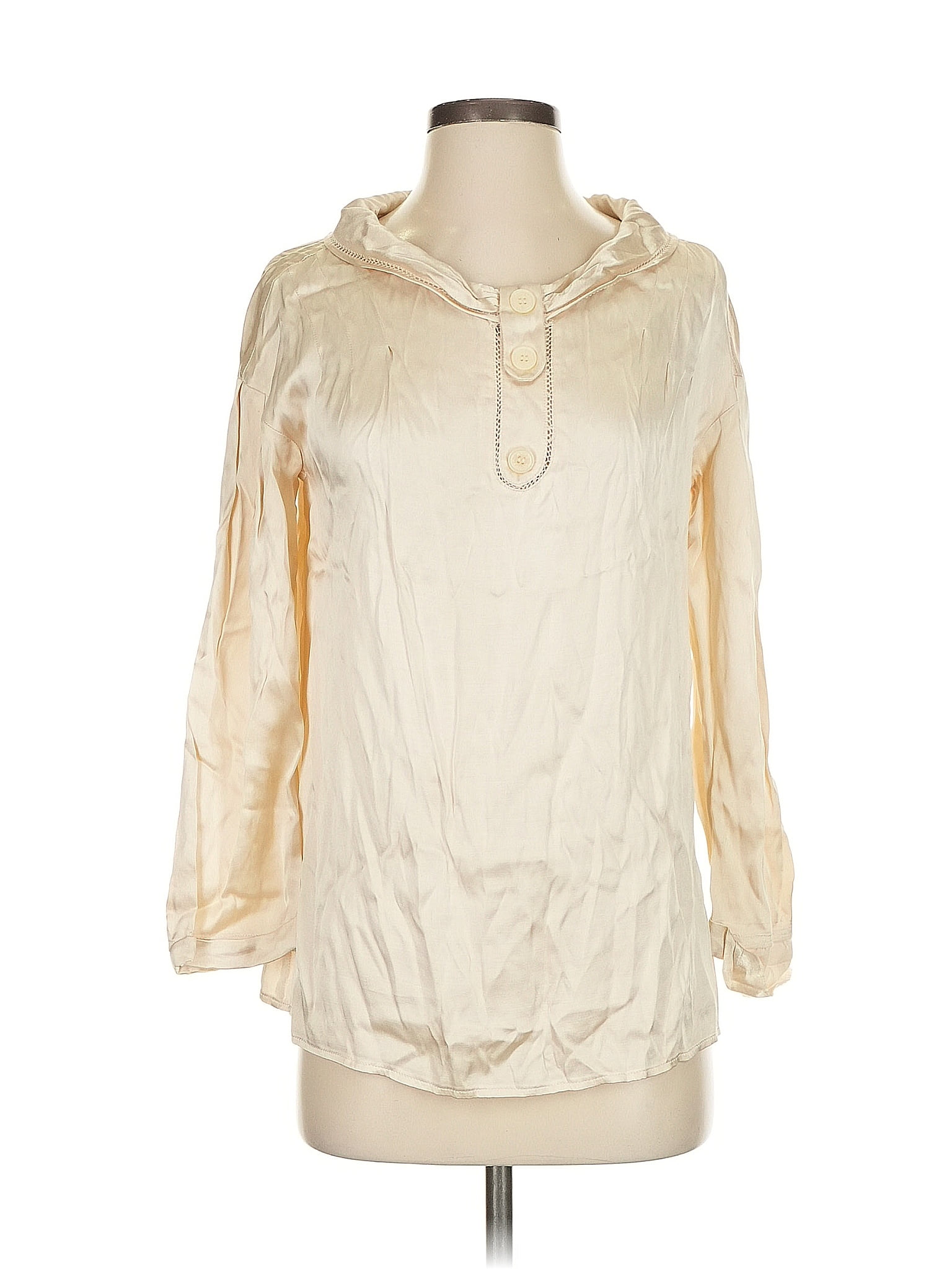 Marc by Marc Jacobs Ivory Tan Long Sleeve Blouse Size 2