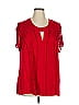 Catherines 100% Rayon Red Short Sleeve T-Shirt Size 0X - photo 1