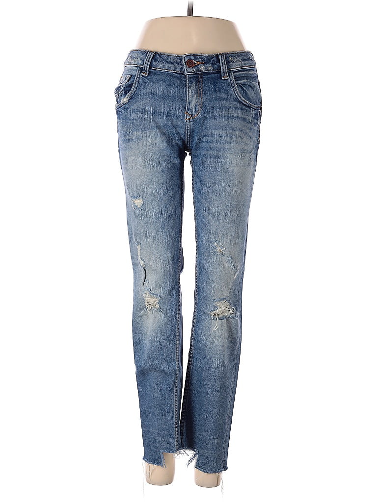 Pre-owned Zara Basic Jeans In Blue
