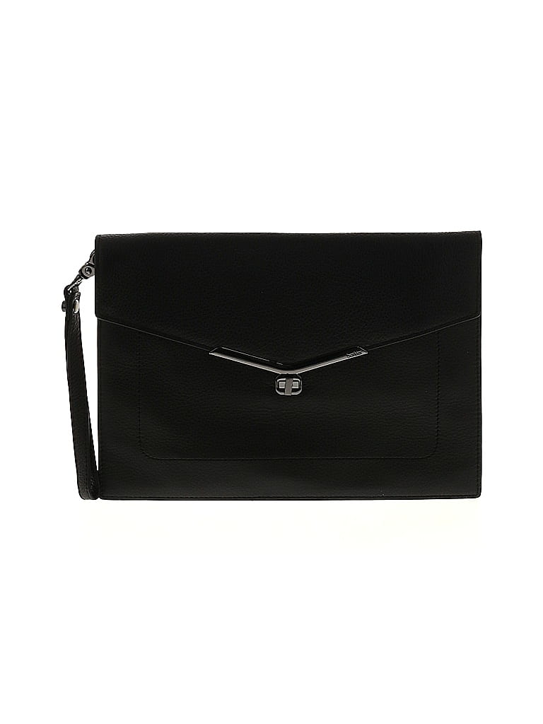 Botkier 100% Leather Solid Black Leather Wristlet One size - photo 1