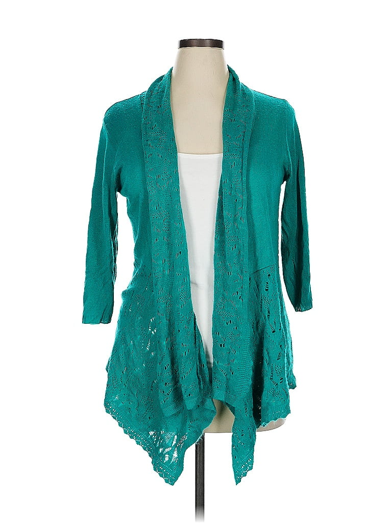 Lane Bryant Outlet 100% Acrylic Teal Green Cardigan Size 14 - photo 1