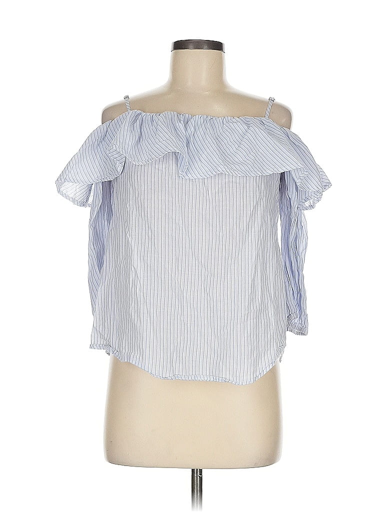 Pre-owned Sweet Wanderer Short Sleeve Blouse In White