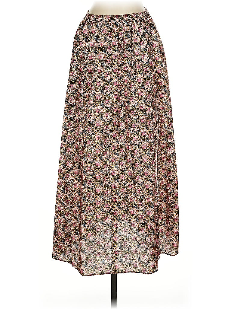J.Crew Collection 100% Cotton Paisley Brown Casual Skirt Size XS - photo 1