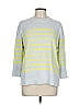 Kinross 100% Cotton Stripes Gray Pullover Sweater Size L - photo 1