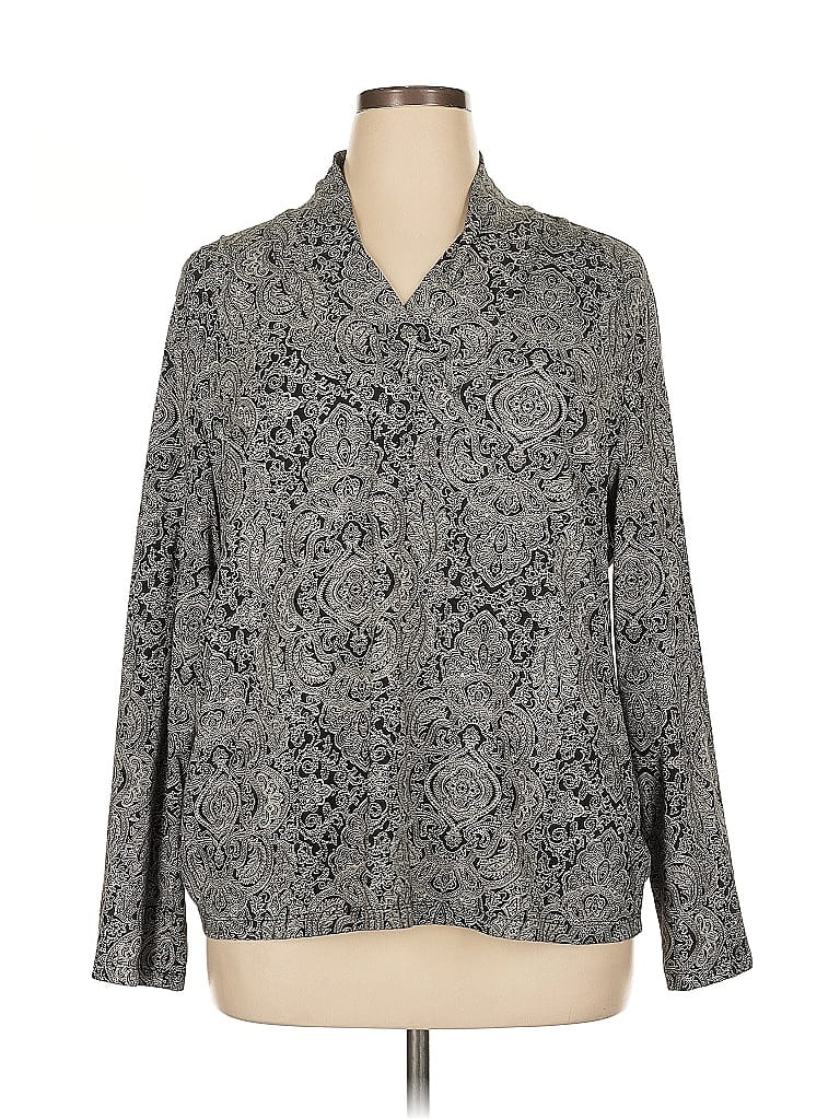 Pre-owned Liz Claiborne Long Sleeve Blouse In Black