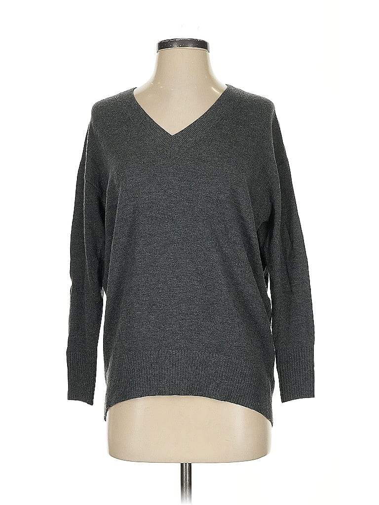 Pre-owned Ann Taylor Loft Pullover Sweater In Gray